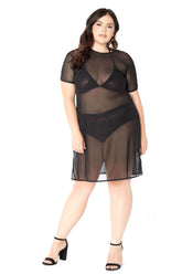 Mesh Short Sleeve Dress - GL32124X by Glitter